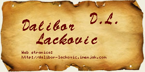 Dalibor Lacković vizit kartica